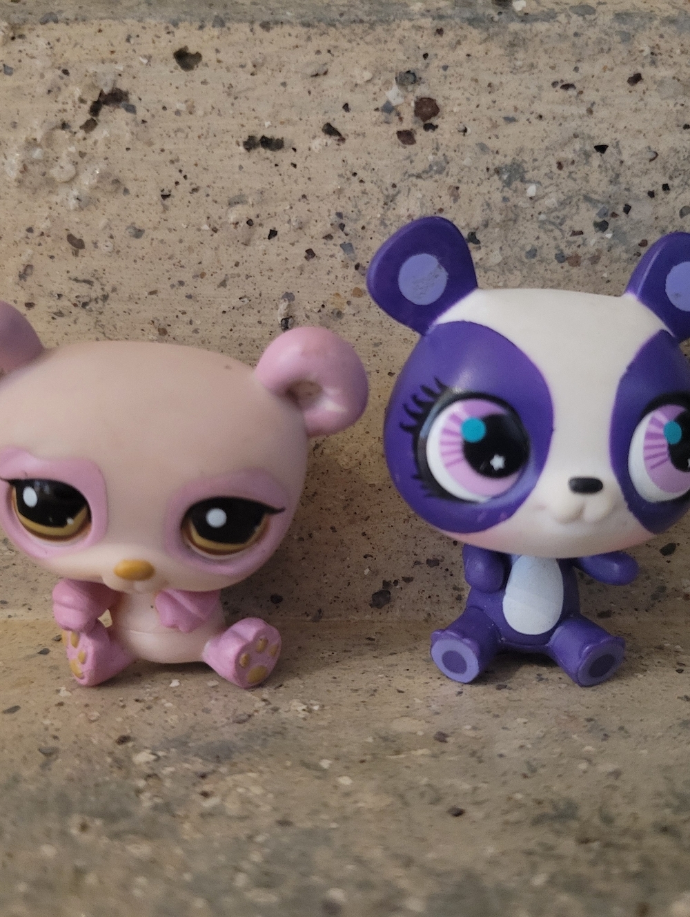 Littlest Pet Shop Purple and Pink Panda Bear - GUC - #899 and #3557